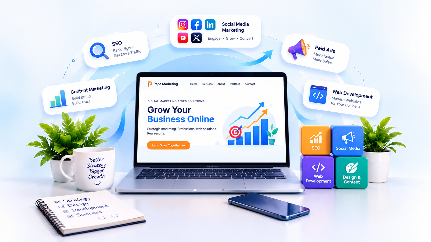 Responsive website design preview